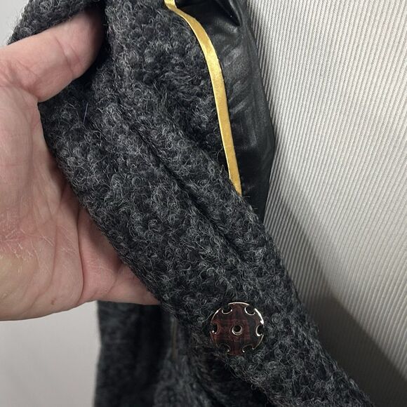 Ivanka Trump Size 10 Belted Overcoat Wool Blend Gray Ash Luxury Formal - Picture 4 of 6